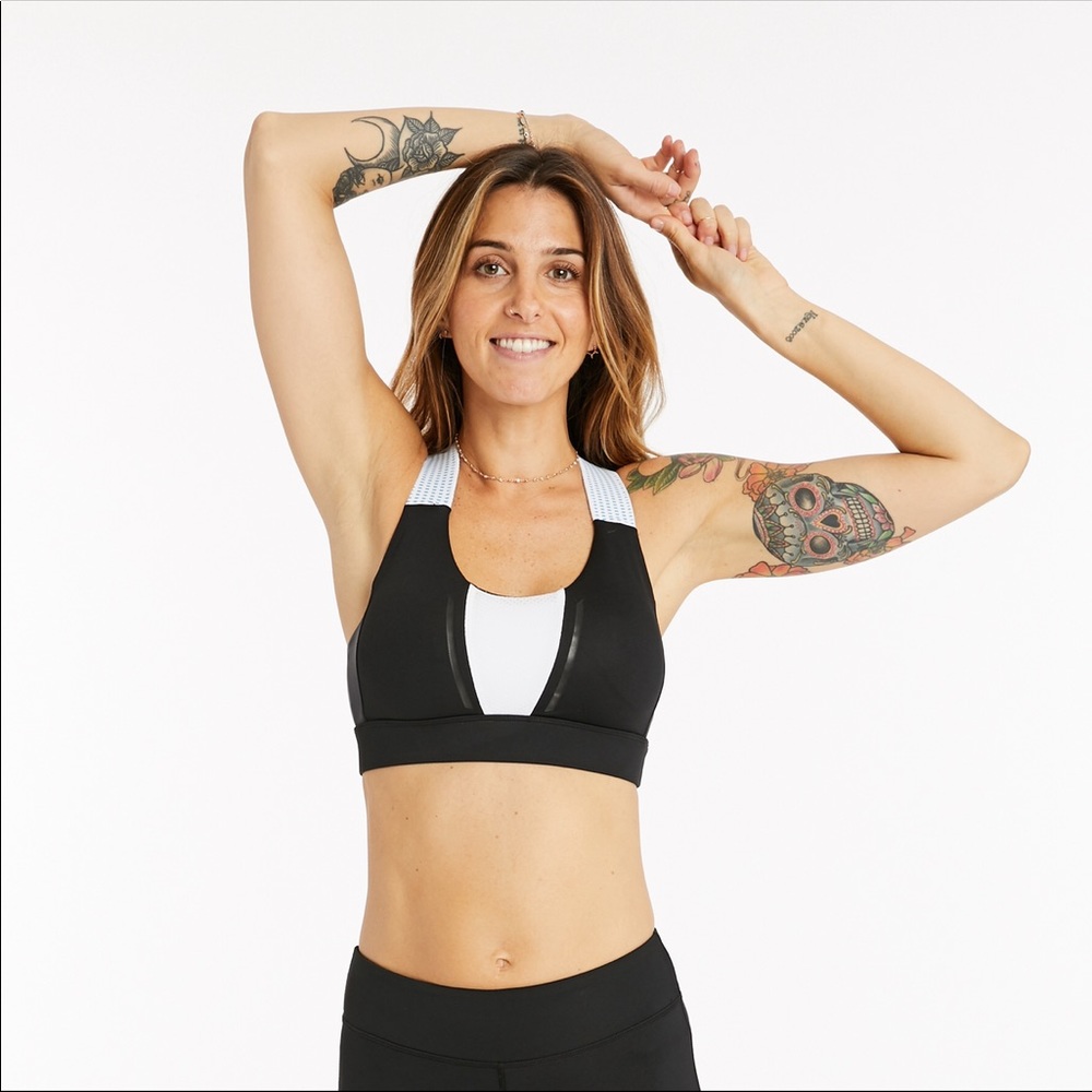 Lilybod X SoulCycle blue dot bra